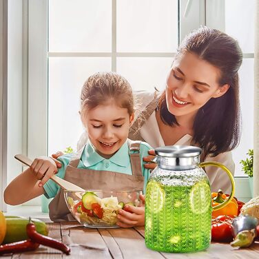 Стеклянный кувшин с крышкой 1,8л Aofmee