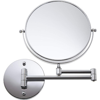 Зеркало косметическое 20 см настенное с 15-кратным увеличением, Vialex