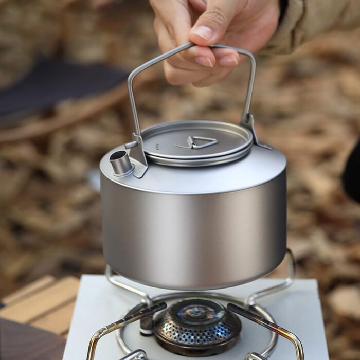 Титановый чайник для кемпинга 980 мл TIANHENGMart