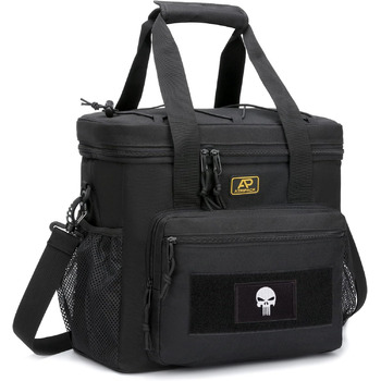 Тактична ланч-сумка для чоловіків 12,3 л чорна Bunnychic