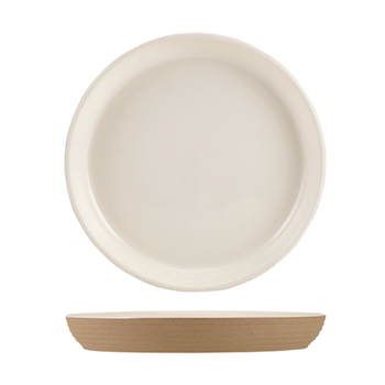 Тарелка 20*h 2.5 см см, Kava White Stoneware Ribbed, GenWare