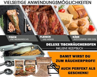 Коптильня из нержавеющей стали с коптильной мукой Deluxe Angel-Berger