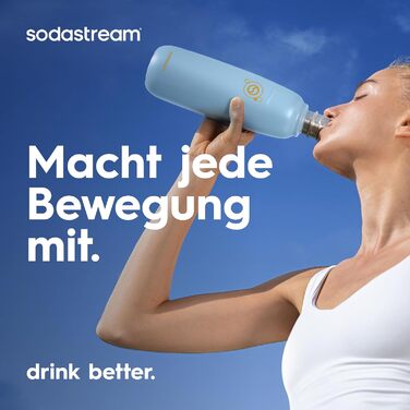Бутылка для газированной воды 0,9 л, светло-синяя Fizz & Go SodaStream