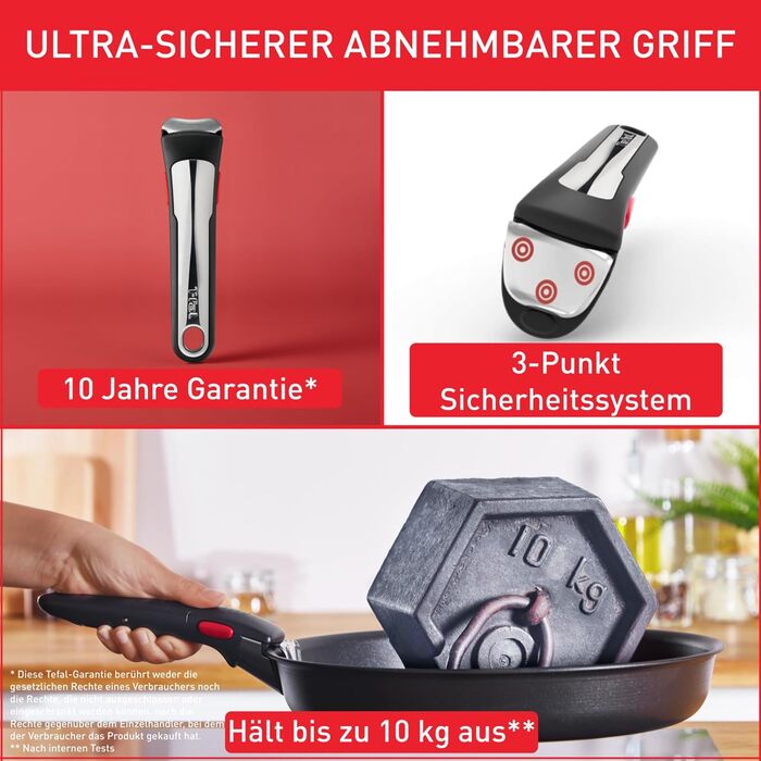 Набір посуду для індукційного приготування Tefal Ingenio Preference On з 15 предметів зі знімною ручкою, що штабелюється, економить місце, з антипригарним покриттям, простий у використанні та чищенні, L97495 Набір посуду для каструль та сковорідок з 15 пр