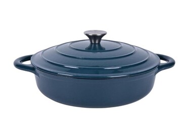 Каструля чавунна кругла 28 см Tierra синя 830025 NOIS