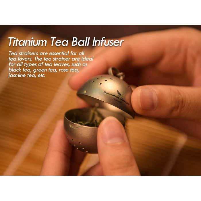Титановый завариватель для чайных шариков для россыпного чая 3,5 см. серый iBasingo