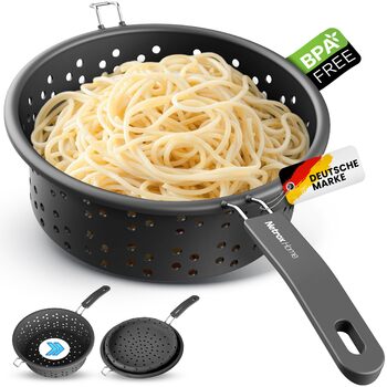 Складаний силіконовий кухонний друшляк з ручкою Netrox