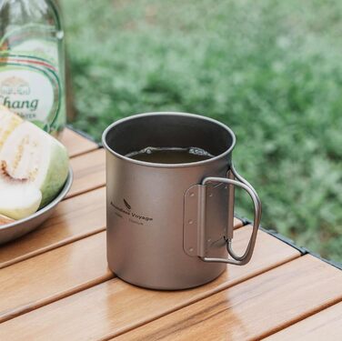 Титановая кружка с крышкой для кемпинга 450 мл Boundless Voyage