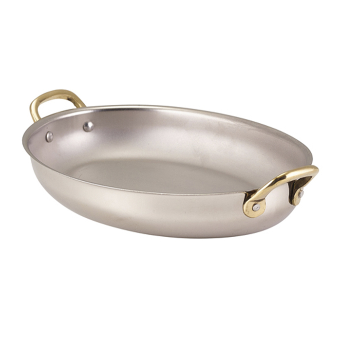 Сковорідка для подачі 24.5*17.5 см, овальна, Stainless Steel, GenWare