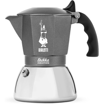 Кофеварка Brikka Induction 170 мл на 4 чашки, серебристый Bialetti