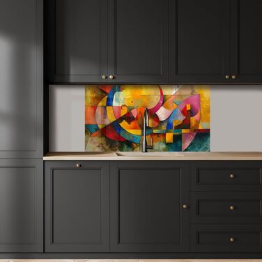 Кухонний фартух 60x80 см Самоклеючий настінний захисний екран для кухні Кухонний фартух Кухонні фасади Кухонні фартухи Кухонна стіна Вода - Пейзаж - (Мистецтво - Абстрактне, 80 x 150 см)