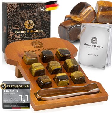 Набор камней для виски 9 камней тигрового глаза Grimm & Brothers FRANKFURT