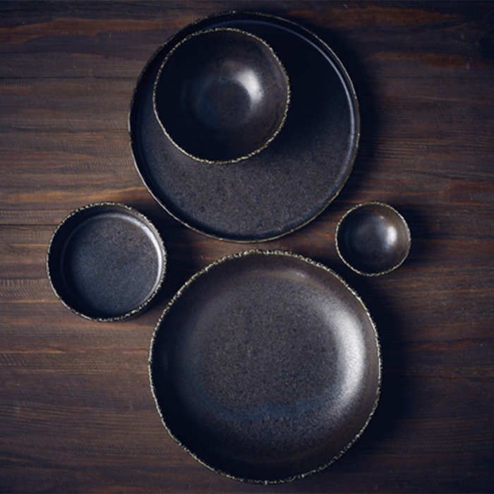 Салатник 540 мл, 15 см, Terra Porcelain Roko Cinder Black, GenWare