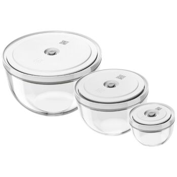 Набор мисок с вакуумными крышками, 6 предметов, прозрачное стекло Fresh & Save Zwilling