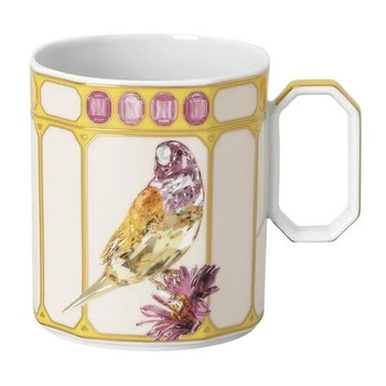 Кружка с ручкой 0,39 л Птичка в желтой рамке, IDYLLIA Swarovski x Rosenthal