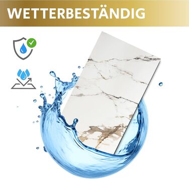 Стінові панелі AS Country Stone під мармур 60x120 см ПВХ-облицювання стіни з пластикових панелей для кухні, ванної кімнати тощо Панель кухонного фартуха (4 шт., вертикальна)