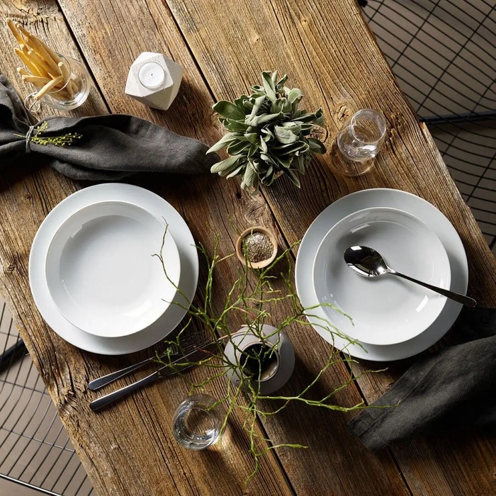 Набор столовой посуды на 6 персон, 30 предметов, белые New Fresh Basic Villeroy & Boch