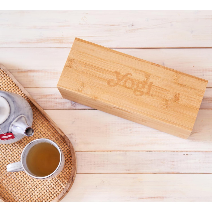 Подарочный чай в бамбуковой коробке, 48 пакетиков 8 разных сортов Yogi Tea