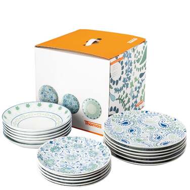 Набор столовой посуды на 6 персон, 18 предметов Colour Game Blue Thomas