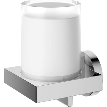 Дозатор лосьона металлический хромированный и хрустальный, емкость многоразовая ок. 180 мл, дозатор мыла для ванной комнаты и гостевого туалета, настенный монтаж, Edition 90