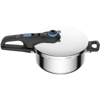 Tefal Скороварка Secure Trendy, 4л, з паровим кошиком, нержавіюча сталь, пластик