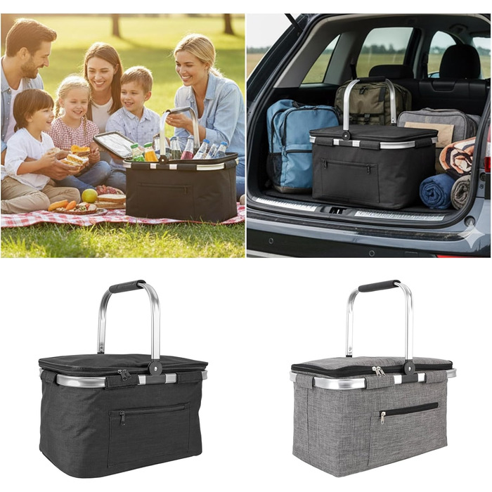 Термосумка для кемпинга серая Jesscasday