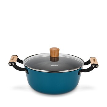 Кастрюля Fissman SEAGREEN 24x11 см/4 л со стеклянной крышкой (4014)