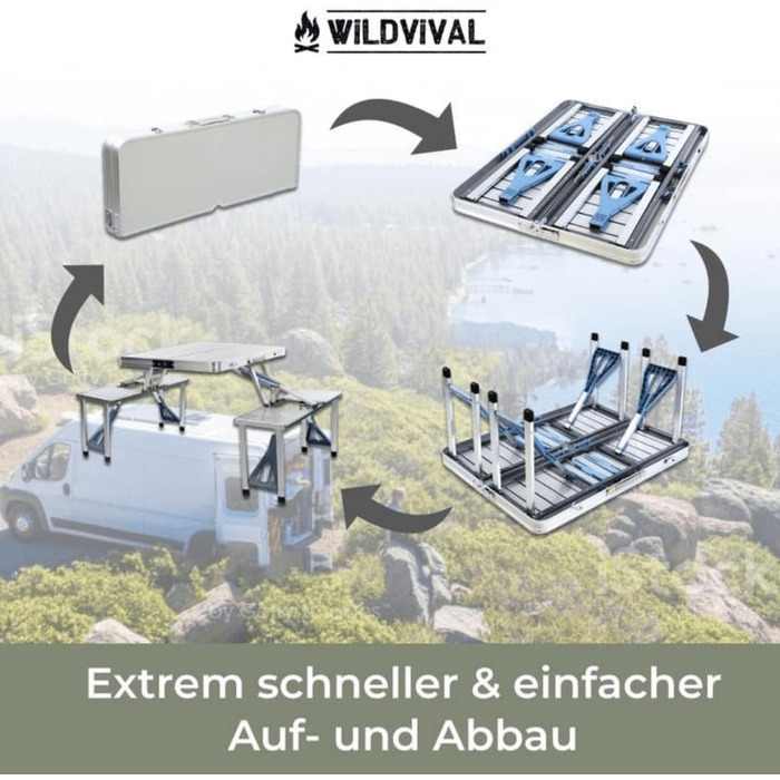 Премиум набор кемпингового стола и стульев wildvival