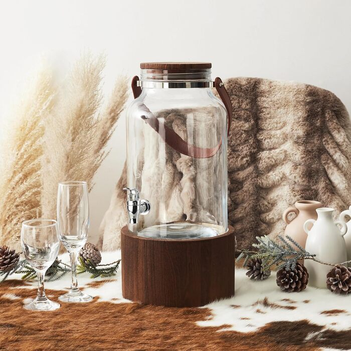 Стильний диспенсер на дерев'яній підставкою 6 л COOK CONCEPT