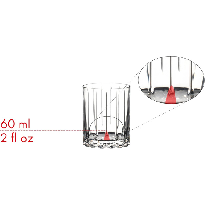 Набір келихів Riedel Double Rocks, 2 шт., для коктейлів, кришталь, можна мити в посудомийній машині - 6417/07