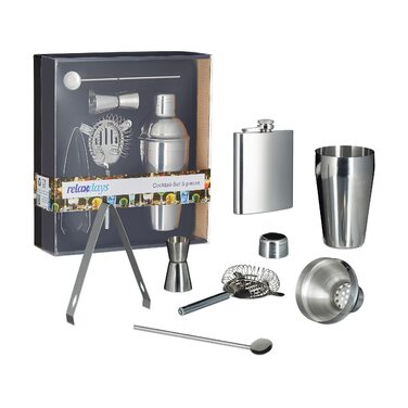 Набір бармена 6 предметів з нержавіючої сталі Relaxdays