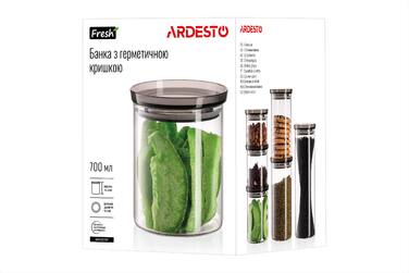 ARDESTO Банка для зберігання Fresh, 700мл, скло, пластик, прозорий