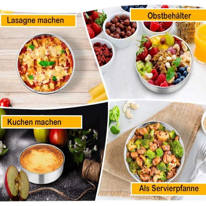 Форма для випікання кругла 16 см, набір 2 предмети, нержавіюча сталь Homikit