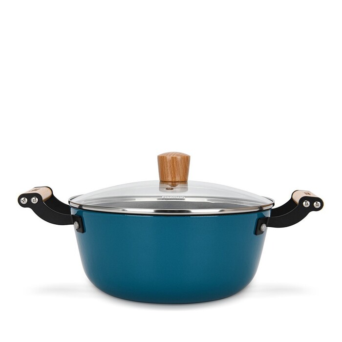 Кастрюля Fissman SEAGREEN 24x11 см/4 л со стеклянной крышкой (4014)