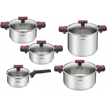 Tefal Набір посуду Cook&Clip, 10 предметів (G723SA74)