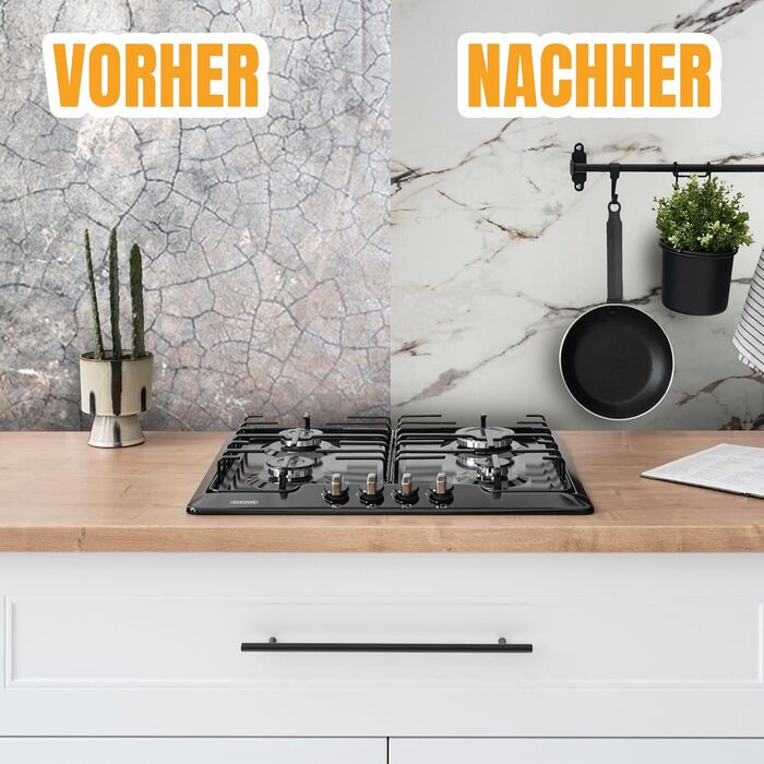 Стінові панелі AS Country Stone під мармур 60x120 см ПВХ-облицювання стіни з пластикових панелей для кухні, ванної кімнати тощо Панель кухонного фартуха (4 шт., вертикальна)