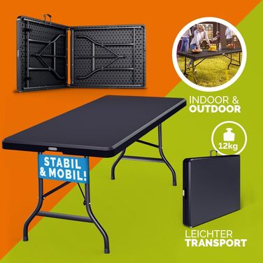 Стіл для кемпінгу 183 х 76 х 74 см Casaria