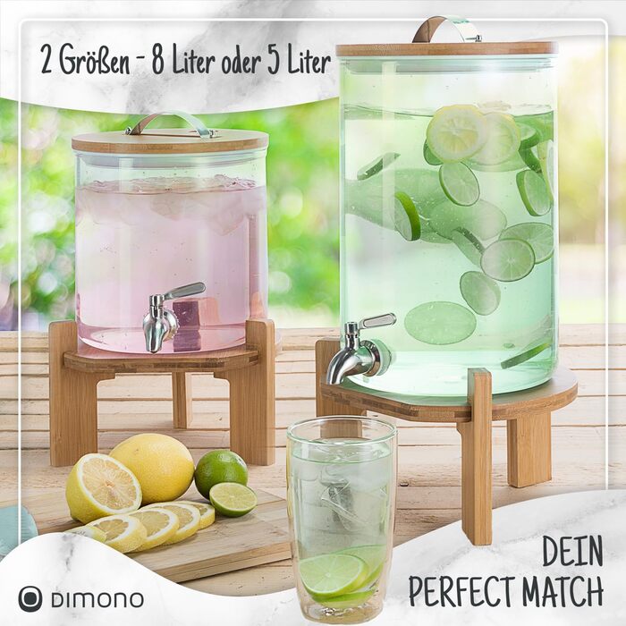 Диспенсер для напоїв зі сталевим краном 5 л Dimono