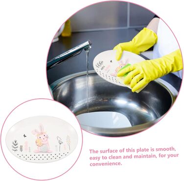 Керамическая тарелка с кроликом 28 см FUNOMOCYA