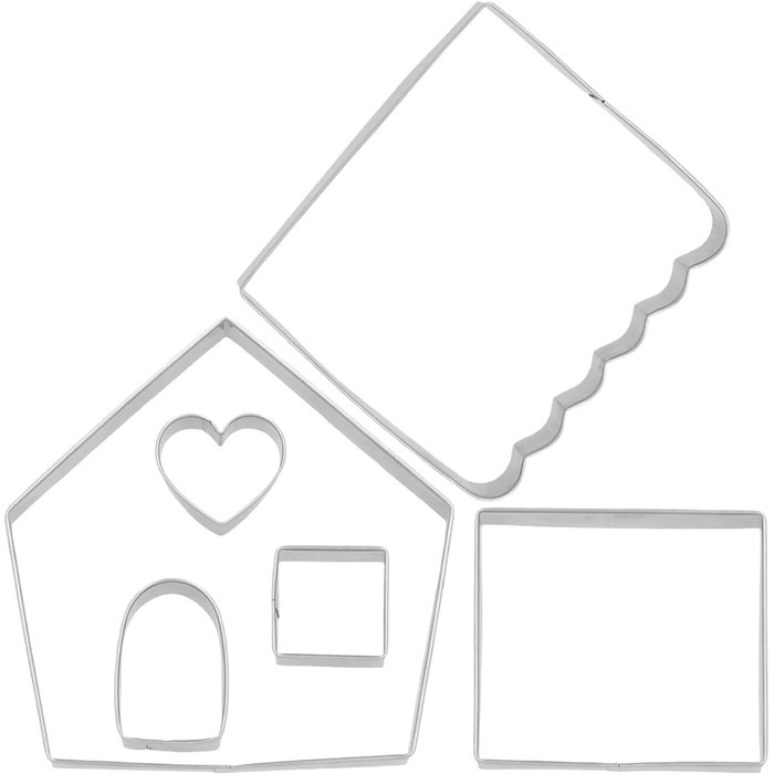 Набір з 6 форм для печива Пряниковий будиночок, нержавіюча сталь Birkmann