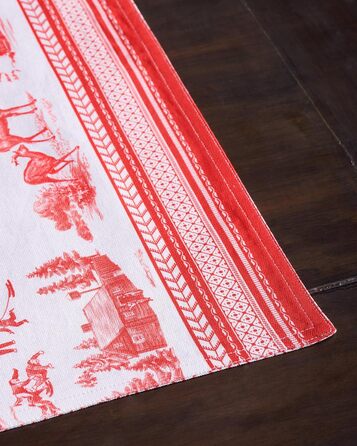 Бавовняні килимки для серветок, набір з 4 шт. , декоративні килимки для серветок, пасхальні килимки, що миються, для свят, вечерь, весни, літа (33 см x 48 см) (25 - Зимова радість), 39Hermine 100