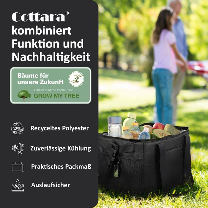 Велика складна термосумка 30 л COTTARA