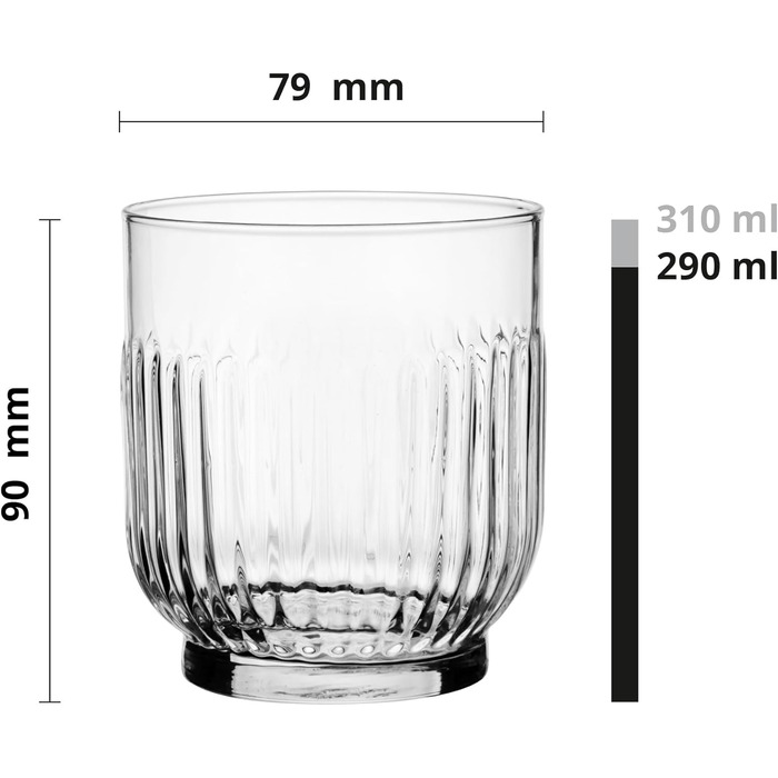 Набір склянок для води 290 мл, 6 предметів Glasmark KROSNO 1992