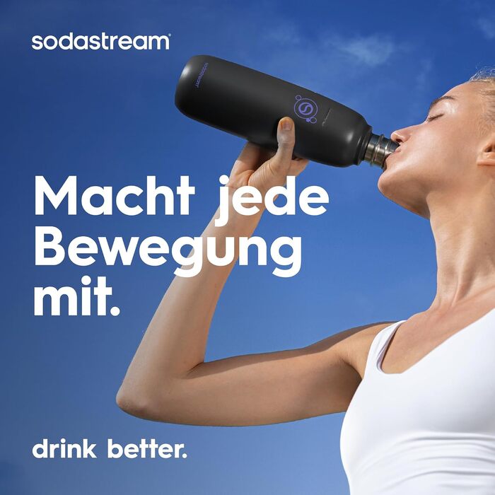 Бутылка для газированной воды 0,9 л, черная Fizz & Go SodaStream