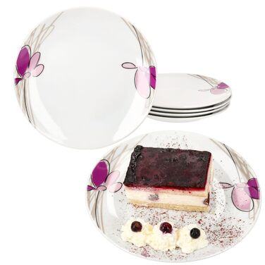 Набір із 6 тарілок з квітковим декором MamboCat