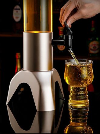 Диспенсер для пива с краном 1,5 л серебряный KUNANG