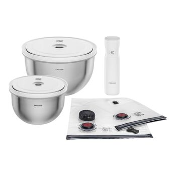 Стартовый набор для вакуумирования, 9 предметов, нержавеющая сталь Fresh & Save Zwilling