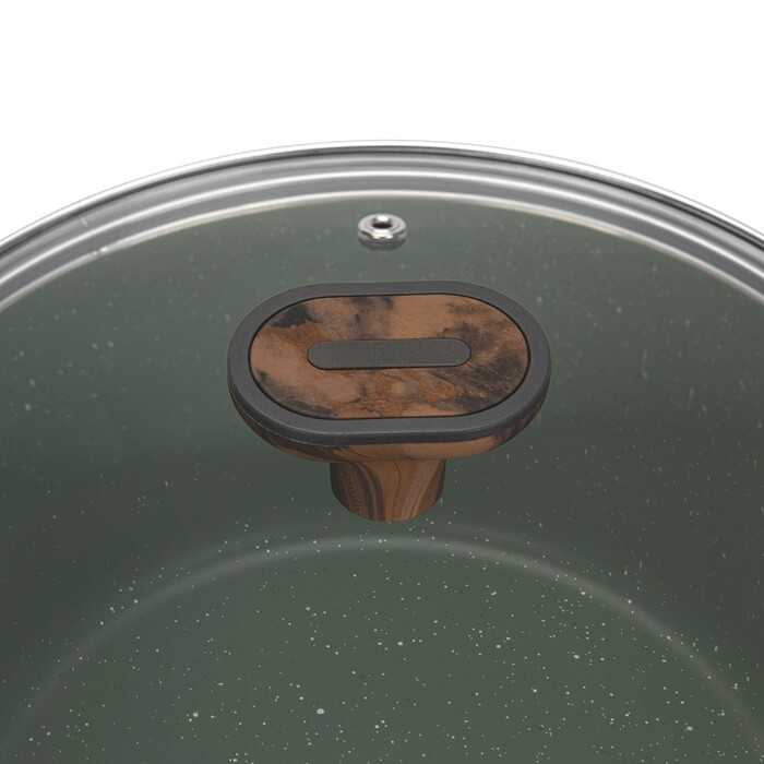 Кастрюля Fissman 28x13,5 см/7,1 л CUISINE со стеклянной крышкой алюминий с антипригарным покрытием (14594)