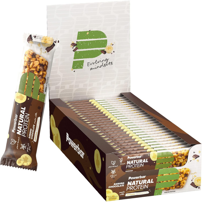 Протеїнові батончики Natural Protein, 24 x 40 г Банан-шоколад Powerbar
