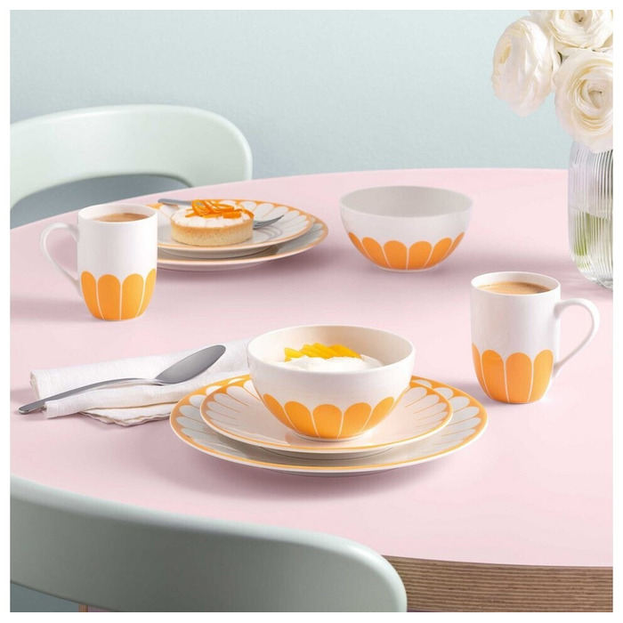 Набір столового посуду на 2 персони, 8 предметів, жовтий Fleur Villeroy & Boch